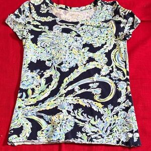 Lilly Pulitzer t shirt HIGH TIDE NSVY XXS
